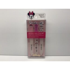The Creme Shop Disney Minnie Mouse Crystal Glass Nail File Set 3 Pack Pink NEW